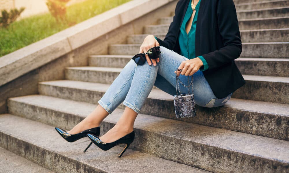Lady in high heel shoes