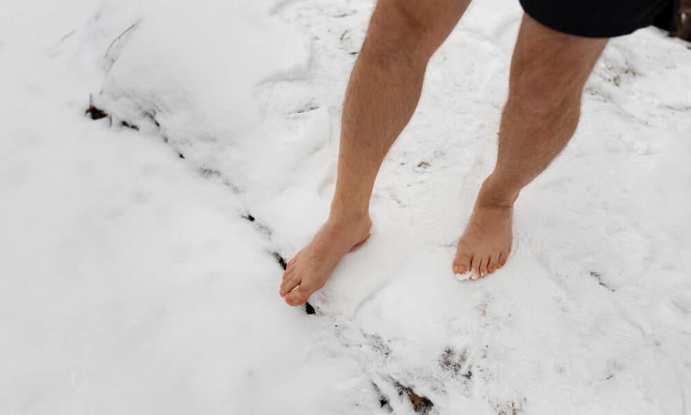 Bare Foot in the Snow
